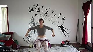 In this session a mature wife leads a yoga lesson focused on poses