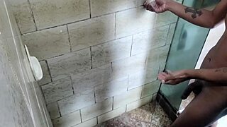 Joao says, Fuck me in the shower, brunette whore!