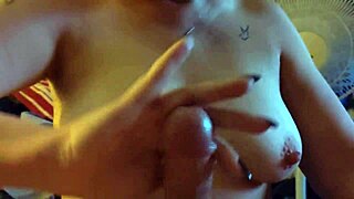 Chubby milf gets pov finger fucked doggy style raw blowjob cum on tits