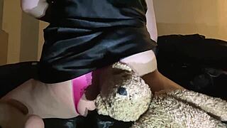 Hot young step sister rides cucumber dildo, moaning and squirting orgasm in solo play!