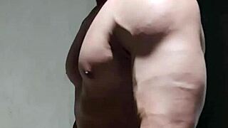 Strong muscular brazilian bodybuilder shows off his endowment in homemade video