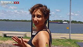 sadira hotwife cumwalking in public with monster cock, full erotikaxxx scene