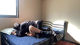 Intimate Sex Between University Students With Huge Tits