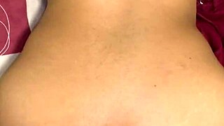 Latina wife bent over in doggystyle amateur sex.