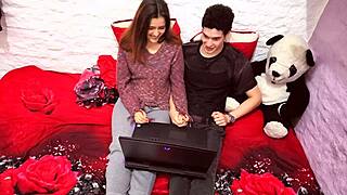 One more evening of boyfriend's big cock with petite teen babe