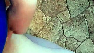 three girlfriends masturbate in the kitchen in the hostel close-up