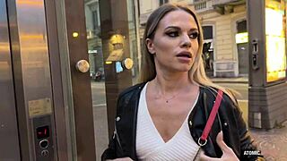 Blonde Slut Thrills in Risky Outdoor Blowjob