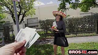 Cash lured this brunette Latina into the bang bus for a screaming good time with hardcore doggystyle and riding 😏