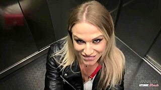 Blonde Slut Thrills in Risky Outdoor Blowjob