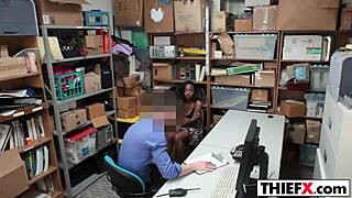 daya knight may pay with her boobs in office burglar garage punishment