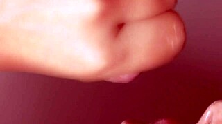 fucking my friend's japanese girlfriend, cum in mouth close up