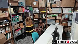 daya knight may pay with her boobs in office burglar garage punishment