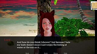 Playing a fun game with my new family members