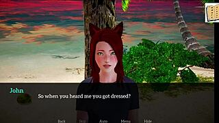 Playing a fun game with my new family members