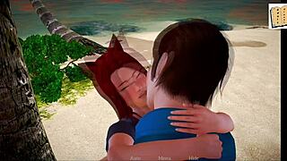 Playing a fun game with my new family members