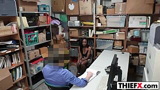 daya knight may pay with her boobs in office burglar garage punishment