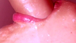 fucking my friend's japanese girlfriend, cum in mouth close up