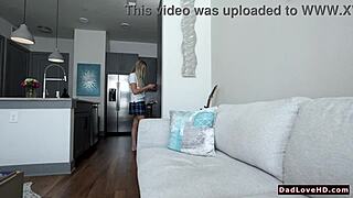 Horny stepdaughter loves talking to stepdad but they go beyond conversation at home.