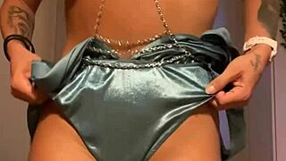 Horny Tattooed Brunette Feels Intense Pleasure Masturbating With Dildo And Squirting