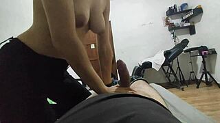 La invite a ver películas, but ends with petite latina bent over for doggystyle pounding!