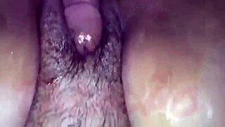 Cum on Huge Latina Prostitute's Fat Ass After Handjob