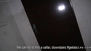 european brunette gets picked up and banged publicly in voyeur group scene