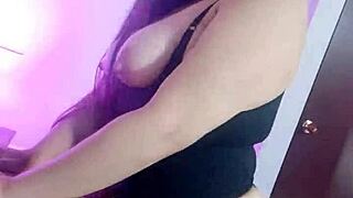 Latina milf Valery S�enz rides hard in cowgirl with tight pussy creampie