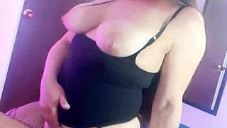 Latina milf Valery S�enz rides hard in cowgirl with tight pussy creampie