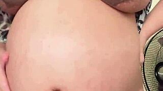 horny pregnant maid shows big boobs and hairy pussy home alone