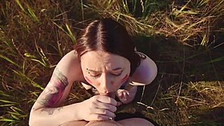 Watch This Sexy Cosplayer Deepthroat a Huge Cock and Swallow Every Drop!