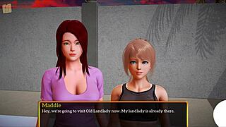 Redhead with big tits plays game at home