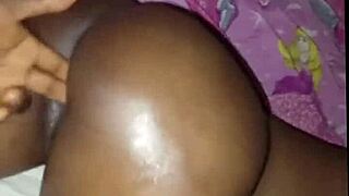 Teen swallows fingers before homemade fucking