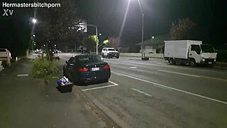 Brazen Kiwi Trashy BITCH PISSED ON In Plain View On Sidewalk As Motorist YELLS OUT