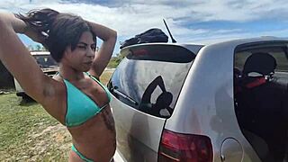 teen latina blonde nerd gets assfucked in voyeur pov with pornstar friends in woods