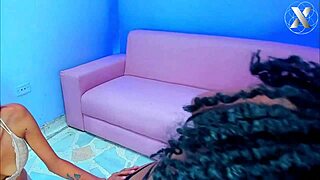 College girls blowjob train on skinny coed asses