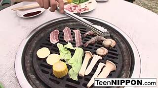 Japanese Girlfriend Meets Her Guy Outdoors