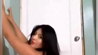 my peruvian cousin twerking in red thong live on webcam