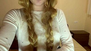 Cute Blonde Peasant Girl Stays Home Alone and Fingers Her Ass Deliciously in the Garden!