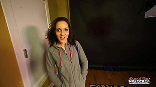 Brunette Ryann Sucks Cock, Gets Pussy Fucked.