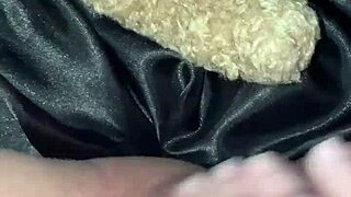 Slutty teen girl gets BBC penetrating her tight pussy for creampie while masturbating in LA