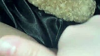 Slutty teen girl gets BBC penetrating her tight pussy for creampie while masturbating in LA