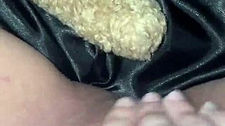 Slutty teen girl gets BBC penetrating her tight pussy for creampie while masturbating in LA