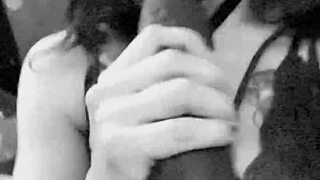 latina amateur explores huge dildo in close-up solo foreplay session