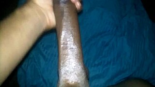 jacking my big black cock