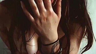 trish collins rides oiled big black cock passionately