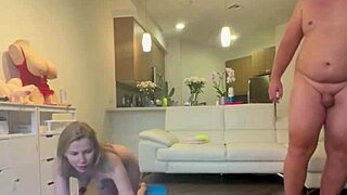 Tears of Intense Pleasure Flow After Naked Workout, Sucking Thick Cock in Shower Until Crying