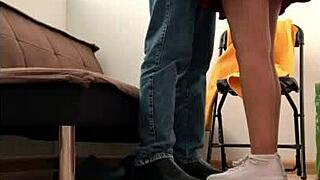 nataly escapes class to fuck her teacher