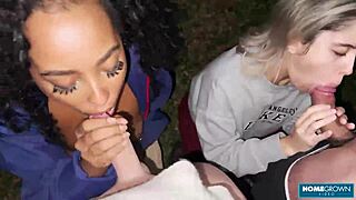 Scarlet Taylor And Busty Ebony Juliana SHARE Dicks In 4some