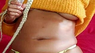 Beautiful Latina Slut Swallows Dildo In Exhibitionist Flashing Session