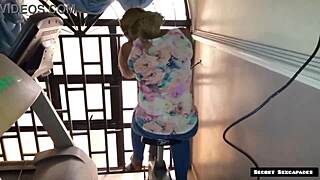 Gym instructor seduced by 45-year-old client with big ass, fucked with BBC